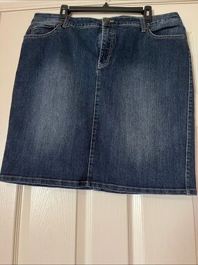Vintage America Indigo Denim Mini Skirt